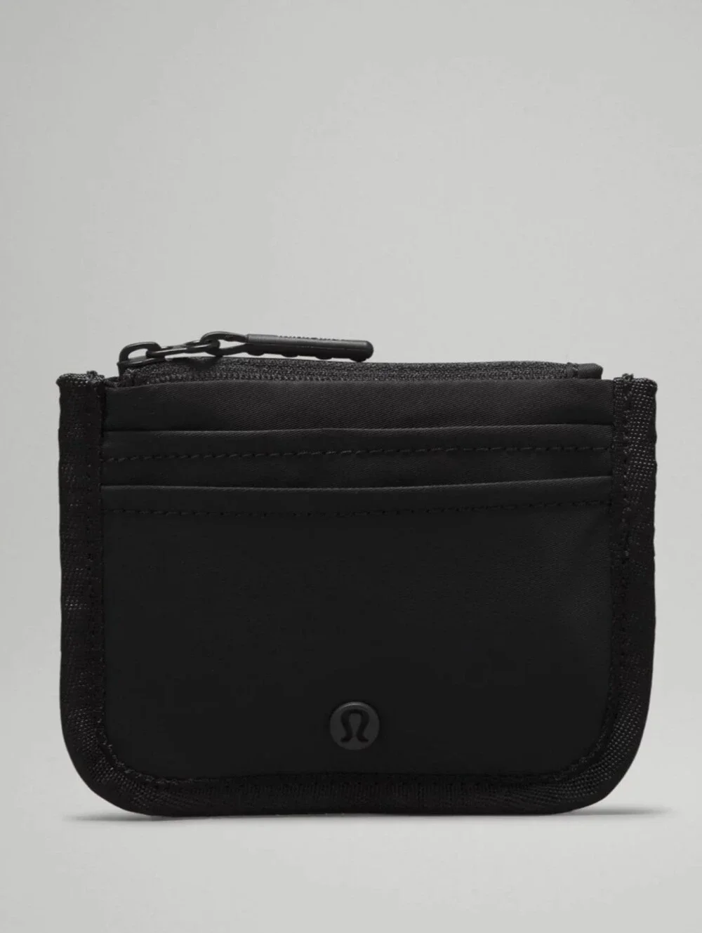 Lululemon True Identity Card Case Black Zip Wallet‎ Card Holder NWT